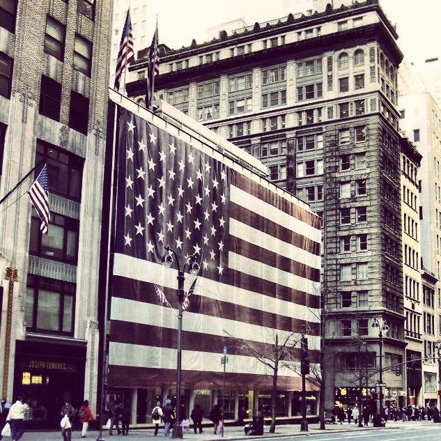 NYC, New York City, american flag